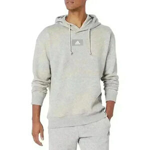 Adidas Men's‎ Essentials Feelvivid Heather Gray Classic Pullover Hoodie - Size L